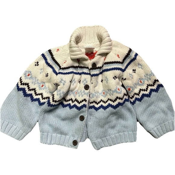 Gymboree Other - Gymboree Toddler Fair Isle Winter Button Up Cardigan Size 18-24 Months